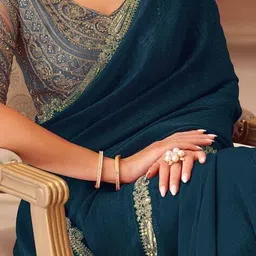 ri-wah Women Embellished Saree with Blouse Piece image 3