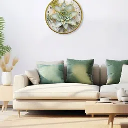 random Floral Round-Shaped Wall Clock image 3