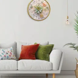 random Floral Round-Shaped Wall Clock image 3