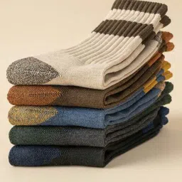 sockscarving Men Pack of 5 Colourblock Mid-Calf Length Socks image 3