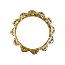 aarnaa Set of 2 Gold-Plated Stone-Studded Broad Bangles image 3