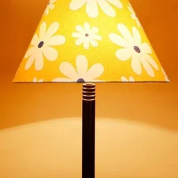devansh Floral Print Wooden Floor Lamp image 3