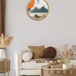 random Printed Round Analogue Wall Clock image 3