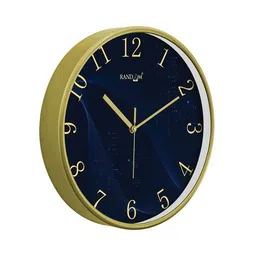 random Wall Clock Non-Ticking Round For Bedroom image 3