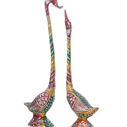 ecraftindia Kissing Swan Couple Handcrafted Decorative Figurine image 3