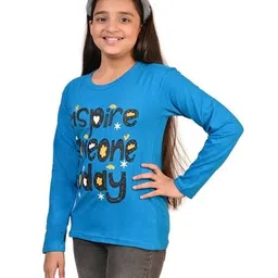 pixie n prince Girls Pack of 2 Graphic Print Regular Fit Round-Neck T-Shirts image 3