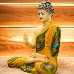 nayra handicrafts Decorative Meditating Buddha Idol image 3