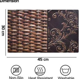 revexo Set of 4 Floral Print Placemats image 3