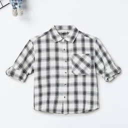 max Boys Checked Oversized Fit Shirt image 3