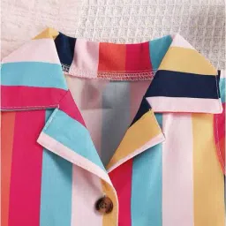 arshia fashions Girls Striped Shirt Dress image 3