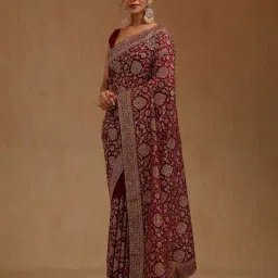 soch Women Georgette Embroidered Saree image 3
