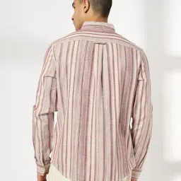 dnmx Men Striped Regular Fit Shirt with Patch Pocket image 3