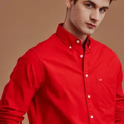 aldeno Men Regular Fit Shirt with Patch-Pocket image 4