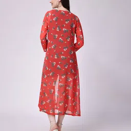 scorpius Women Floral Print Front-Open Shrug image 4