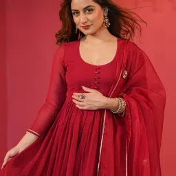 anni designer Women Anarkali Kurta Suit Set   image 4