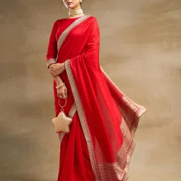tanuka Women Traditional Saree with Unstitched Blouse Piece                image 4