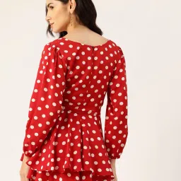 fyre rose Women Polka-Dot Print Playsuit with Tie-Up Front image 4