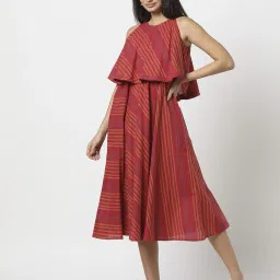 svrnaa by azorte Layered Flared Dress image 4