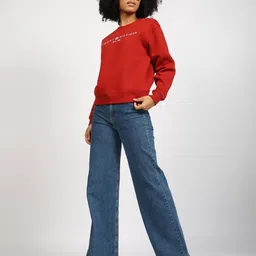 tommy hilfiger Modern Regular Fit Corp Logo Crew-Neck Sweatshirt image 4