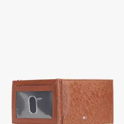 tommy hilfiger Brand Print Genuine Leather Bi-Fold Wallet image 4