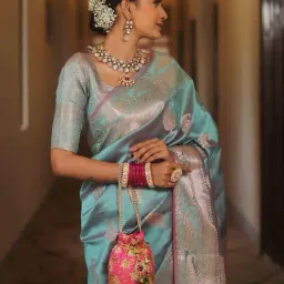 indie picks Stylish Traditional Saree image 4