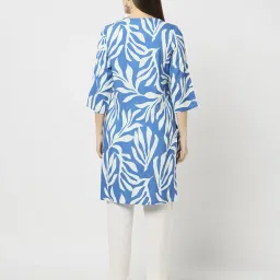 yousta Women Tropical Print Straight Kurta image 4