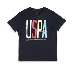 u.s. polo assn. Boys Typographic Print Regular Fit Crew-Neck T-Shirt image 4