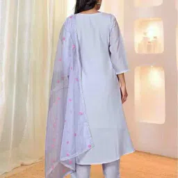 nyrika Women Embroidered A-Line Kurta Set image 4
