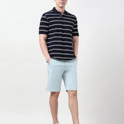 peter england Men Mid-Rise Regular Fit Flat-Front City Shorts image 4