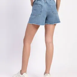 global republic Women Denim Shorts with Slip Pockets  image 4