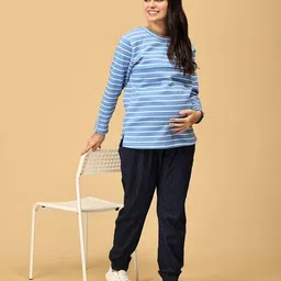 the mom store Women Stripes Sweatshirt image 4