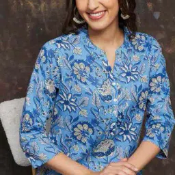 melange by lifestyle Women Floral Print Straight Kurta image 4