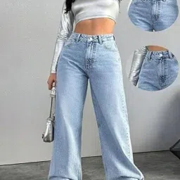m moddy Baggy High Rise Washed Jeans image 4