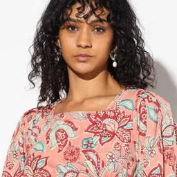 svrnaa by azorte Floral Print Fit & Flare Dress with Insert Pocket image 4