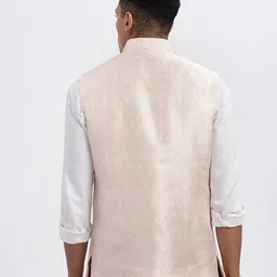 showoff Men Geometric Woven Slim Fit Nehru Jacket image 4