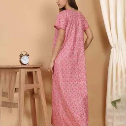 sweet dreams Women Printed Cotton Nighti image 4