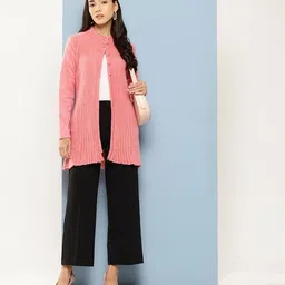 aarika girls ethnic Women Striped Cardigan with Insert Pockets image 4