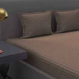 uniqchoice Satin Stripes Double BedSheet image 4