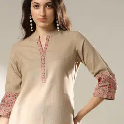 nyrika Women Embroidered Straight Kurta image 4