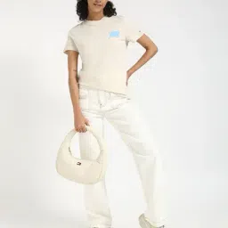 tommy hilfiger Women TJ Bubble Regular Fit Crew-Neck T-Shirt image 4