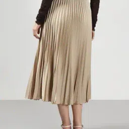 vero moda Women Accordian Pleated A-Line Skirt image 4