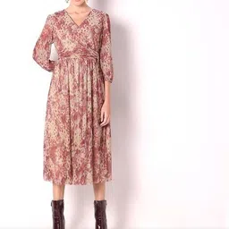 vero moda Women Floral Print Fit & Flare Dress image 4