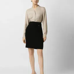 van heusen Women Regular Fit Printed Shirt with Kimono Collar image 4