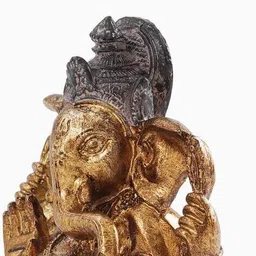 pure home and living Gold Polyresin Sitting Ganesha  image 4