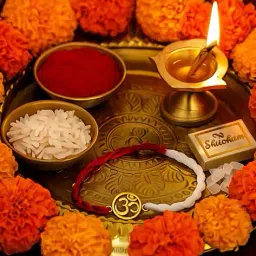 gold hartz Men Sterling Silver Gold-Plated Ganesh Rakhi image 4