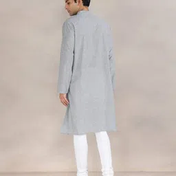 fabindia Men Striped Regular Fit Long Kurta image 4