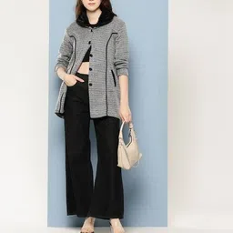 aarika girls ethnic Women Knitted Cardigan with Button Closure image 4