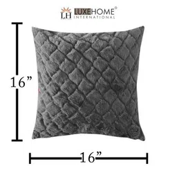 luxehome international Pack of 2 Square Shape Microfiber Cushion Covers image 4