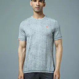 technosport Men Printed Slim Fit Round-Neck T-Shirt with Short Sleeves image 4