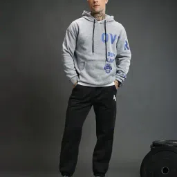 buda jeans co Men Typographic Print Regular Fit Hoodie image 4